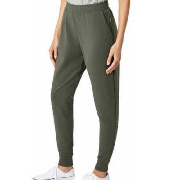 NWT Eddie Bauer Women's Fleece Lounge Jogger 2 Pack Clover/Black Size L $60 H370 - Picture 4 of 7